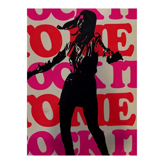 Retro 1968 "Sock It to Me" Poster Backlight by Fleer Electric Poster - Rowen & Martin Era For Sale