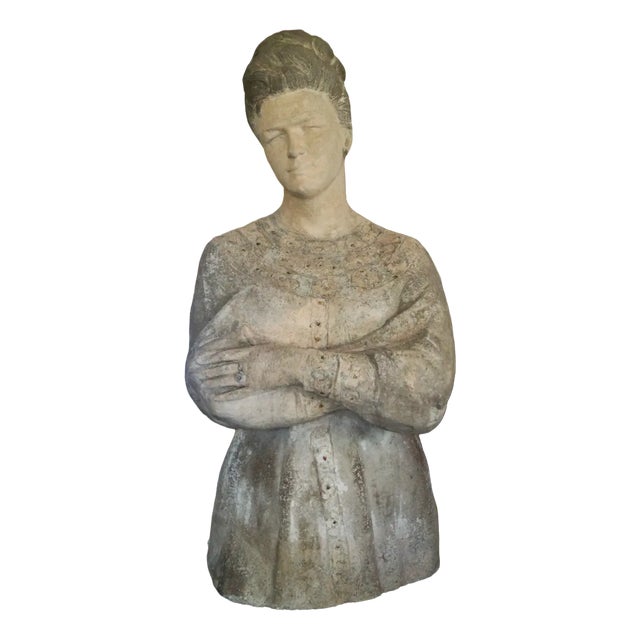 Large Statue of a Woman, France, 1960s, Earthenware For Sale