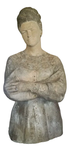 Large Statue of a Woman, France, 1960s, Earthenware