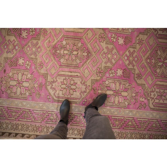 1980s Vintage Distressed Soumac Carpet - 6' X 11'2" For Sale - Image 5 of 11