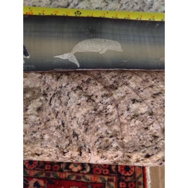 7 Foot 5" Wall Hanging - Scrimshaw Whale Baleen Frond - Mid Century For Sale - Image 13 of 16