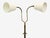 1950s Swedish Modern, Dual Head Floor Lamp, Reeded Brass, Sweden For Sale - Image 4 of 11
