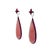 Rose Quartz Ruby 18k White Gold Drop Dangle Earrings- Set of 2 For Sale - Image 4 of 5