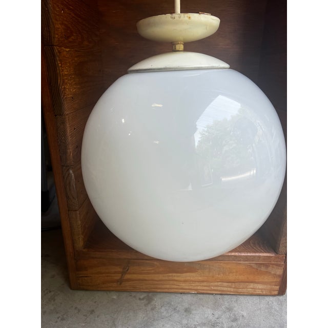1970s Vintage Eames Pendant Globe Light For Sale - Image 5 of 7