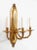 Late 20th Century Pair of Regency Style Three Arm Brass Sconces For Sale - Image 5 of 8
