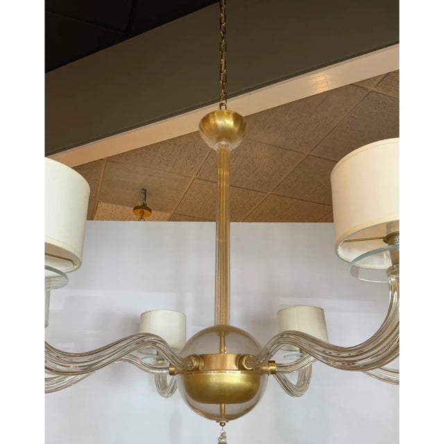 Ivory Barbara Barry for Baker Handblown Murano Glass Signature Chandelier For Sale - Image 8 of 9