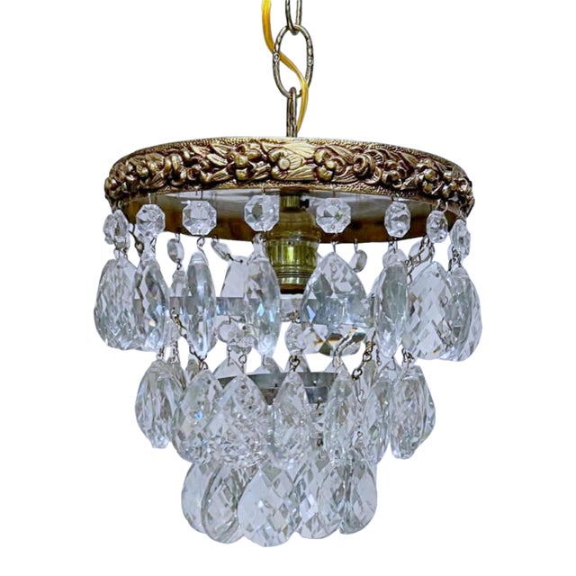 Mid 20th Century Italian Bronze Upside Down Layered Cake Rim Chandelier For Sale