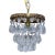 Mid 20th Century Italian Bronze Upside Down Layered Cake Rim Chandelier For Sale