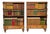 Mahogany Waterfall Bookcases, 1920s, Set of 2 For Sale