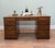 Victorian Pedestal Desk in Mahogany and Leather Top, 1880 For Sale - Image 3 of 9