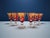 Crafted with the typical Murano craftsmanship, these goblets feature a deep ruby ​​red color with 24kt gold leaf...