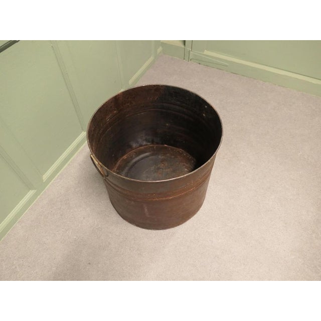 Metal Industrial Style Metal Log Bin, 1900 For Sale - Image 7 of 8