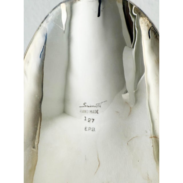 Silver Alfredo Sciarrotta Art Deco Style Candlesticks - A Pair For Sale - Image 8 of 8