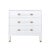 White Matthew Izzo Home Amber White Linen Side Table With Acrylic and Antique Brass Drawer Pulls For Sale - Image 8 of 8