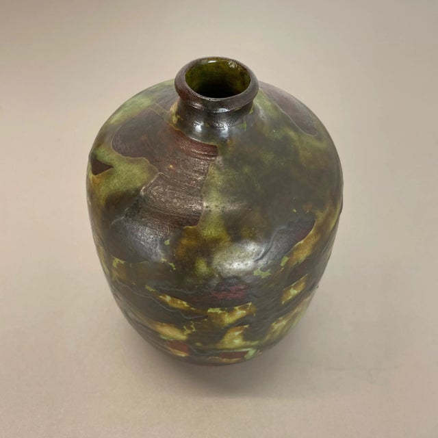 XXL German Ceramic Studio Pottery Vase by Gerhard Liebenthron, 1960s For Sale - Image 6 of 18
