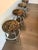 Mid-Century Modern Vintage Chrome Swivel Counter Stools in Tiger-Print Chenille, Set of 4 For Sale - Image 3 of 10