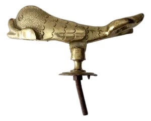 Vintage Maltese Brass Fish Door Knocker