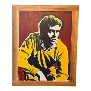 Circa 2007 Artist McCartny Original Pop Art Painting of James Dean For Sale