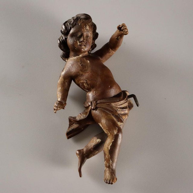 Wooden Cherubs, Set of 2 For Sale - Image 3 of 13