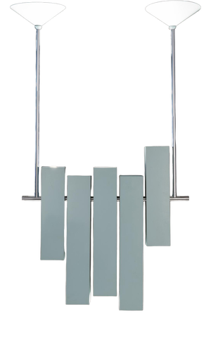 Lacquered Metal Prototype Chandelier from Lumi