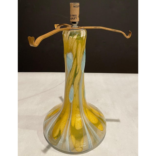 Modern Art Glass Lamp And Shade By Jean Luc Gambier For Sale In New York - Image 6 of 9