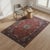 Persian Vintage Persian Isfahan Rug – Floral Medallion, Red & Blue Accents For Sale - Image 3 of 6