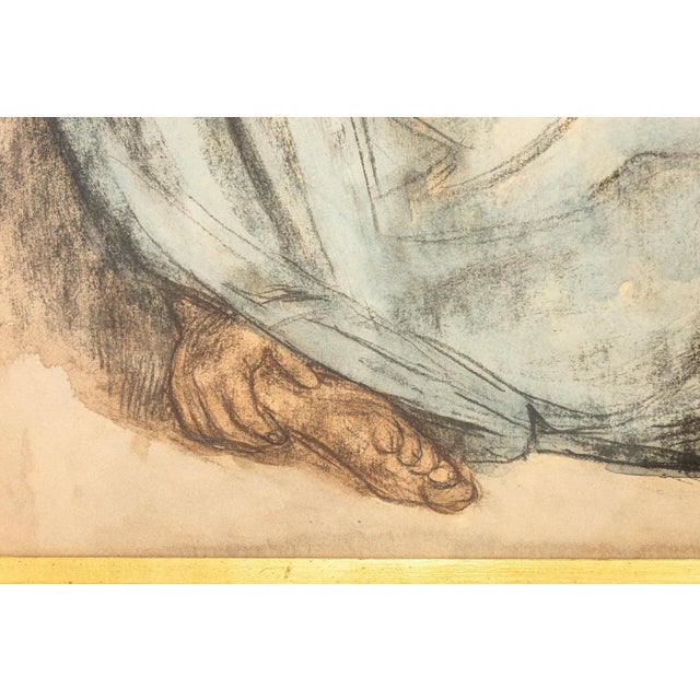 Paper Francisco Zuniga - Untitled (Three Seated Women) Signed Pastel Drawing on Paper For Sale - Image 7 of 8