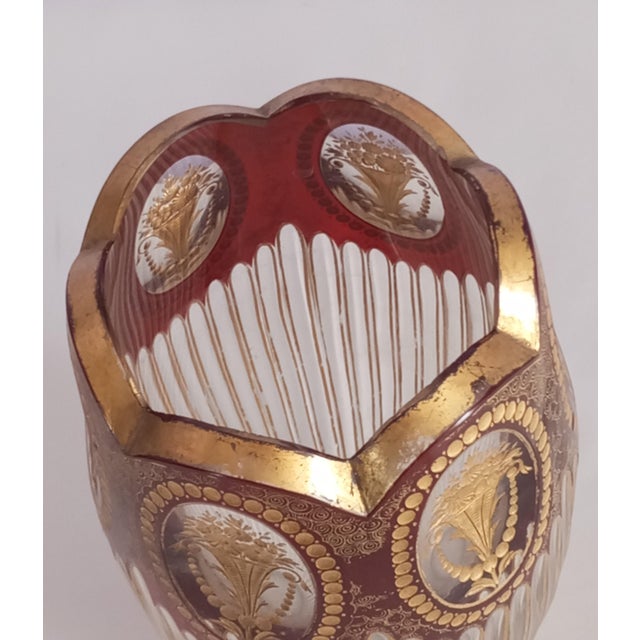 Bohemian Cut Glass Vase, 1920s For Sale - Image 6 of 18