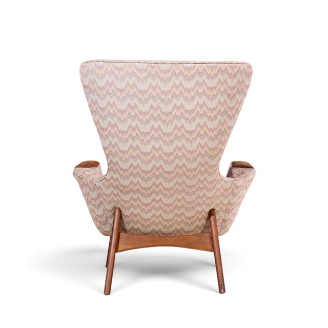 Adrian Pearsall for Craft Associates 2231-C Mid Century Walnut Wingback Lounge Chairs - Pair For Sale - Image 9 of 12