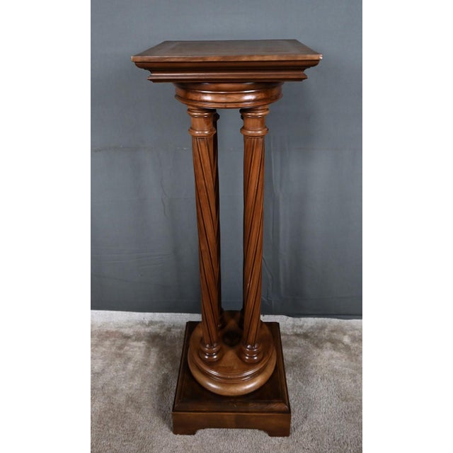 Neo-Gothic Walnut Swivel Side Table, 1900s For Sale - Image 11 of 18