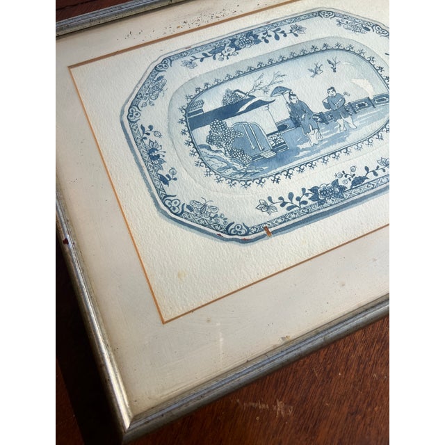 Up for consideration is a beautiful blue and white asian watercolor signed painting. This would look lovely in your home...