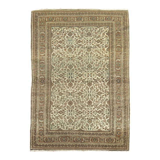 Early 20th Century Taupe Turkish Rug, 3'10'' X 5'7'' For Sale