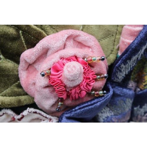 Traditional Pair Mackenzie Childs Round Whimsical Pillows For Sale - Image 3 of 10