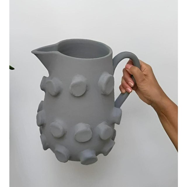 Popcorn Jug Sculpture in Ceramic by Liliana Silva. Signed by Liliana Silva. Dimensions: W 24 x D 24 x H 28 cm. Materials:...