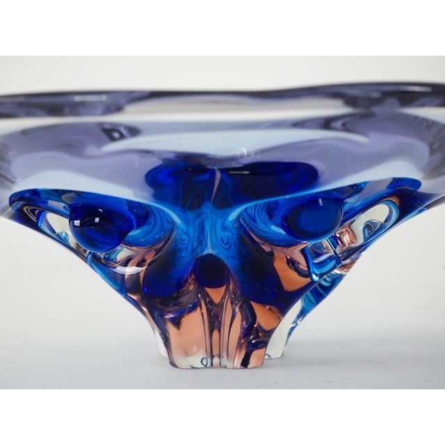 Glass Vintage Danish Cobalt Bowl, 1970s For Sale - Image 7 of 9