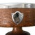Vintage English Colonial Style Oak Pedestal Center Bowl With Lion Ring Handles For Sale - Image 4 of 9