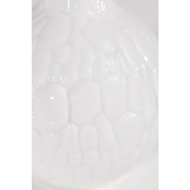 A sculptural Ak Kaiser German Op Art biscuit porcelain vase from the 1970s, featuring a striking textured surface...