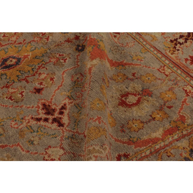 Antique European Axminster Rug With Colorful Intricate Floral Vines - Rug & Kilim For Sale - Image 9 of 10