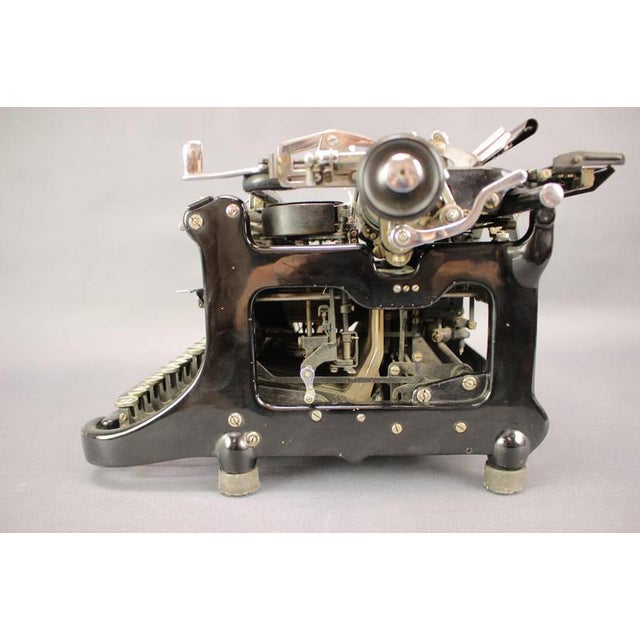 Black German Black Enamel and Chrome Typewriter by Wanderer Werke, 1935 For Sale - Image 8 of 10