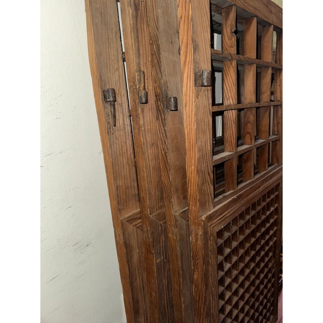 Beige 19th Century Korean Elm Wood Hanok Doors, Joseon Dynasty For Sale - Image 8 of 10