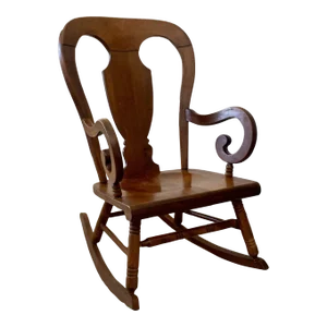 Vintage Tell City Maple Balloon Back Rocking Chair