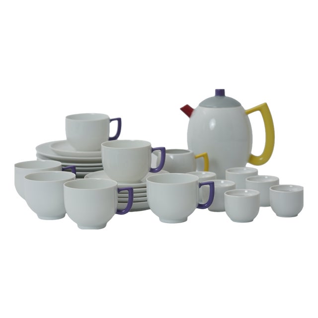 Vintage Coffee Service for Six People by Lutz Rabold for Arzberg, 1983, Set of 26 For Sale