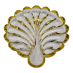 Gold Rim Crystal Shell Dish / Catchall