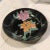 1970s 1980s Vintage Floral Asian Influence Hand Painted Dish For Sale - Image 5 of 9