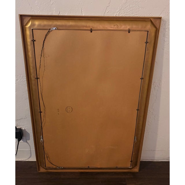 1960s Vintage 1969 Hoyne Ind. Gold Wall Mirror Ornate Gold Hollywood Regency Model 400 For Sale - Image 5 of 7
