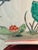 1970s Vintage 10” Hand-Painted Porcelain Lotus & Dragon Centerpiece Bowl With Ming Style Wood Stand For Sale - Image 5 of 11