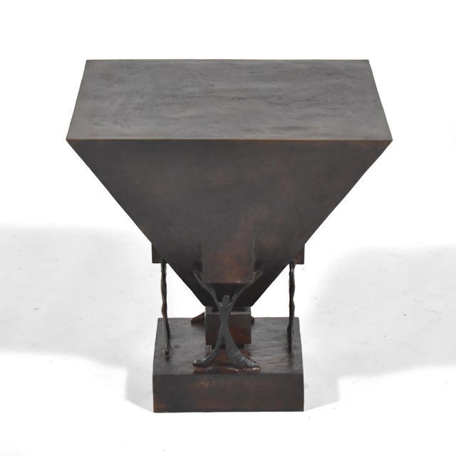 Mid 20th Century Gene Summers Bronze F4 Side Table For Sale - Image 5 of 9
