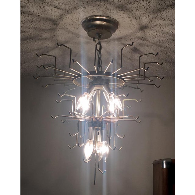 Transparent 1950s Venini Tronchi Design Murano Chandelier For Sale - Image 8 of 11