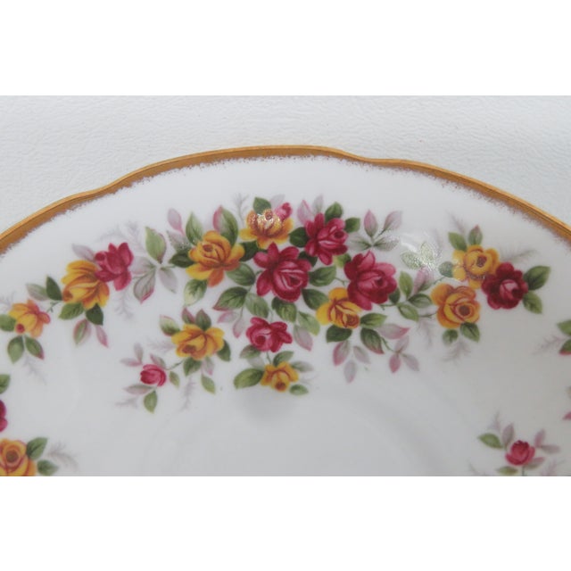 Royal Grafton Red Yellow Roses Bone China Flowers Tea Cup and Saucer Set 4655b For Sale In Miami - Image 6 of 12