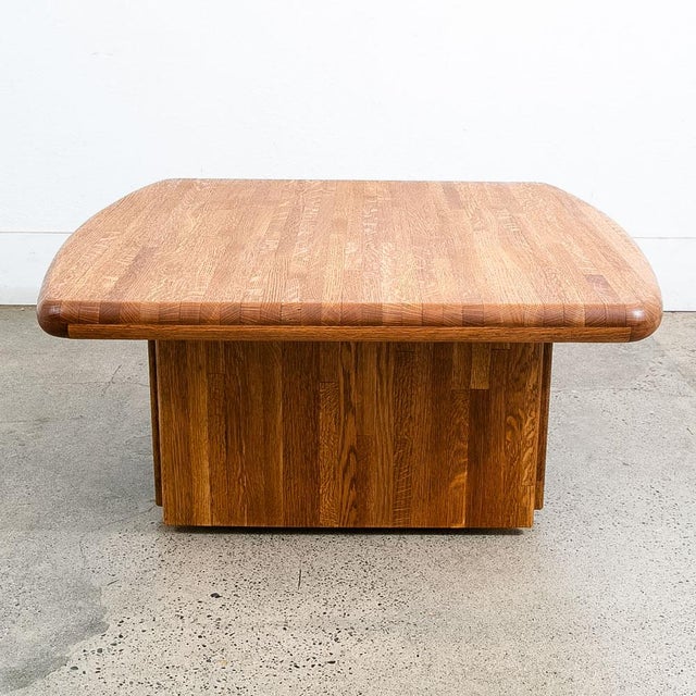 Mid-Century Modern 1960s Mid Century Danish Modern Side Table Solid Oak American Butcher Block Coffee Nm For Sale - Image 3 of 12